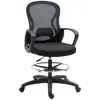Image de Chaise de bureau assise haute réglable pivotant 360° maille respirante noir