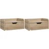 Image de Lot De 2 Tables De Chevet Murales Avec Tiroir Coulissant