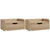 Image de HOMCOM - Table de chevet - Panneau de particules - 40x30x19.5cm - Bois naturel