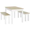 Image de HOMCOM - Ensemble table à manger et chaises - Panneau de particules - 119x70x75cm - Chêne