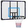 Image de Panier de basketball - SPORTNOW - mural avec panier spécial filet toutes saisons intérieur extérieur - acier - 113x73cm - noir
