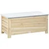Image de Outsunny - Coffre de jardin - Bois de sapin - 110x50x50cm - Bois naturel