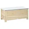 Image de Banc coffre de jardin 2 en 1 - dim. 110l x 50l x 50h cm - charge max. 120 kg - bois sapin pré-huilé acier galvanisé