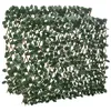 Image de Haie artificielle - Outsunny - feuilles murale brise-vue longueur ajustable treillis extensible feuillage PE - 295x70cm - vert