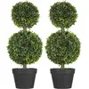 Image de Lot De 2 Buis Artificiel Double Boules