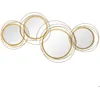 Image de Miroirs ronds - HOMCOM - ensemble de 4 miroirs décoratifs muraux en métal salon chambre - métal - 107x56cm - doré