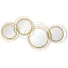 Image de Lot de 4 miroirs ronds muraux ø 30, 24, 21 cm crochet visserie incluse métal doré