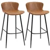 Image de HOMCOM - Lot de 2 tabourets de bar - Similicuir - 45x49x94.6cm - Marron