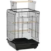 Image de Cage à oiseaux - PawHut - avec mangeoires perchoirs plateau amovible poignée transport - métal - 40x40x59cm - noir