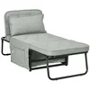 Image de Fauteuil Chaise Longue Lit Pouf 4 En 1 Acier Tissu