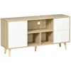 Image de HOMCOM - Meuble TV - Panneau de particules - 120x30x60cm - Bois naturel
