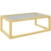 Image de Table basse HOMCOM Bois dhévéa 100x60x35cm Bois naturel