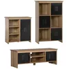 Image de Ensemble Buffet Bibliothèque et Meuble TV - HOMCOM - Bois - 109x35x38cm - noir et marron