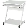 Image de Bureau informatique - HOMCOM - roulant mobile tablette coulissante clavier étagère - bois - blanc
