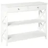 Image de Console Néo-rétro 2 Tiroirs 2 Étagères Mdf