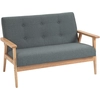 Image de Canapé 2 Places Style Scandinave Bois Tissu