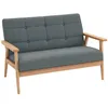 Image de Canapé 2 places - HOMCOM - style scandinave - accoudoirs - pieds en bois - 115x665x73cm - gris