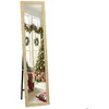 Image de Miroir sur pied - HOMCOM - rectangulaire mural ou à poser avec cadre en bois chambre - bois - 37x157cm - naturel