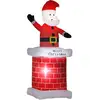 Image de Père Noël Gonflable Avec Cheminée Led 2,10h M Polyester