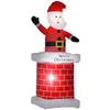 Image de HOMCOM - Père Noël gonflable - Polyester - 80x70x210cm - Rouge