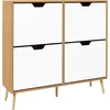 Image de Meuble À Chaussures Style Scandinave 4 Portes 4 Étagères