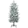 Image de Sapin De Noël Artificiel Imitation Nordmann Enneigé H.135 Cm