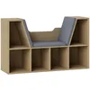 Image de Bibliothèque banc 2 en 1 - HOMCOM - étagère cube 6 compartiments meuble rangement salon - bois - 102x30x61cm - chêne