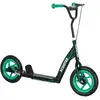 Image de Trottinette patinette enfant à partir de 6 ans roues 30 cm guidon réglable poignée frein et béquille acier vert