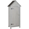 Image de Armoire De Jardin 1 Porte 3 Étagères Toit Bitumé Bois Sapin