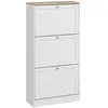 Image de HOMCOM - Meuble à chaussures - Panneaux de particules - 60x23.5x115cm - Blanc
