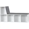 Image de Bibliothèque Banc 2 En 1 - 5 Casiers Coussins Inclus