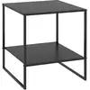 Image de Table D'appoint Bout De Canapé 2 Niveaux Acier Noir