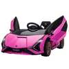 Image de Voiture électrique enfant - véhicule électrique - HOMCOM - Lamborghini sian 12 V télécommande sons LED - PP - rose