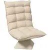 Image de Fauteuil relax grand confort pivotant inclinaison réglable 5 niv. Épais garnissage mousse haute densité tissu velours microfibre beige