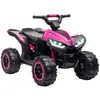 Image de Quad électrique enfant - HOMCOM - 12 v voiture 2 moteurs 2 vitesses 3-6 km/h phares led klaxon selle ergonomique - rose