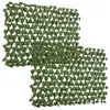 Image de Lot de 2 haies artificielles feuilles de radis - treillis extensibles - brise-vue canisse végétale feuillage réaliste 2l x 1h m pe marron vert