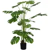 Image de Arbre artificiel - HOMCOM - plante artificielle monstera deliciosa avec pot inclus réalisme - plastique - 180 cm - vert