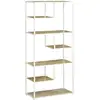 Image de Bibliothèque étagère de rangement à 7 niveaux style industriel acier bois clair