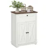 Image de HOMCOM - Meuble de rangement - Panneau de particules - 60x30x87.5cm - Blanc