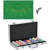 Image de Mallette Pro De Poker Verrouillable 300 Jetons Tapis Coffret Complet Alu