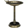 Image de Bain doiseaux - Outsunny - abreuvoir mangeoire jardinière 2 en 1 bassin extérieur décoration - polypropylène - Ø50x72cm - bronze