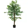 Image de Arbre artificiel plante artificiel ficus hauteur 1,5 m tronc branches liane lichen feuilles grand réalisme pot inclus