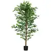 Image de Arbre artificiel plante artificiel ficus hauteur 1,8 m tronc branches liane lichen feuilles grand réalisme pot inclus