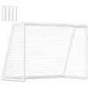 Image de But de football cage de foot - SPORTNOW - dentrainement filet piquets inclus - pvc - 180L x 92l x 124H cm - blanc