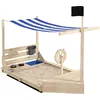 Image de Bac À Sable Bateau De Pirate En Bois