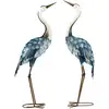 Image de Lot De 2 Statues De Jardin Grues Acier