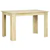 Image de Table à manger grand plateau 4-6 personnes - dim. 120l x 69l x 75h cm - aspect chêne clair