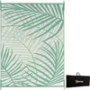 Image de Tapis D'extérieur Réversible Imperméable Motif Feuillage Vert Crème