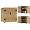 Image de Outsunny - Armoire de rangement pour le jardin - Bois de sapin - 77.5x88x90cm - Bois naturel