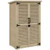 Image de Armoire de jardin abri de jardin 2 portes persiennes 2 étagères toit bitumé bois sapin pré-huilé